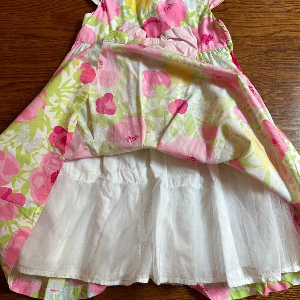 Pink Floral Gymboree Dress with Bow
